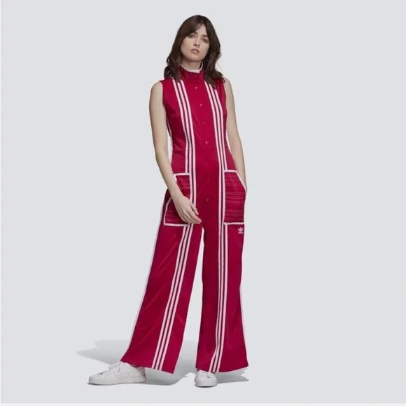 adidas Originals Red Jumpsuit - Picture 4 of 16